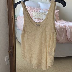 Tan Lace Tank Top